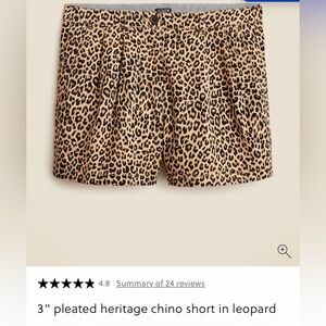 J. Crew Leopard Print Chino Shorts NWT